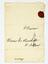 BERNARD LE BOUYER DE FONTENELLE (1657-1757)
Autograph letter signed «Fontenelle» to Jean de Hautefeuille. 