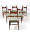 EDWARD WORMLEY (1907 - 1995)
Set of six chairs in wood with seat in green fabric