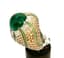 MORABITO COLOMBIAN EMERALD AND DIAMOND 18K GOLD RING