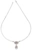 14K WHITE GOLD, DIAMOND AND RUBY NECKLACE