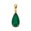 18K YELLOW GOLD AND EMERALD PENDANT