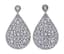 PAIR OF TEARDROPS EARRINGS SET WITH MOONSTONES AND 12 ROSE-CUT DIAMONDS