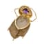 14K YELLOW GOLD, AMETHYST, DIAMOND, TSAVORITE PURSE