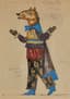 ALEXANDRE BENOIS (1870-1960)
Costume design for a Monster of the Procession for Le Coq D’Or by Rimski-Korsakov at the Paris Opéra in 1927