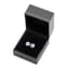 18K WHITE GOLD, DIAMOND STUD EARRINGS (WITH CERTIFICATE)