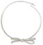 COLLIER RIGIDE NŒUD EN OR GRIS 18K ET DIAMANTS