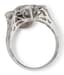 18K WHITE GOLD, DIAMOND AND BLACK PEARL RING