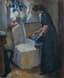NIKOLAI EFIMOVICH KUZNETSOV (1876 – 1970) 
At home, circa 1910