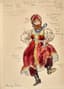 ALEXANDRE BENOIS (1870-1960)
Costume design for A Coachman for the ballet ‘Petrushka’ by Igor Stravinsky at Covent Garden in 1956