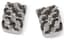 18K WHITE GOLD, BLACK AND WHITE DIAMOND EARRINGS
