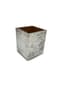 CARTIER AND ALFREDO SCIARROTTA SILVER AND WOOD POT À CIGARETTES, CIRCA 1950