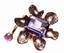 Impressive ring
Gold set with sapphire and deep purple amethyst