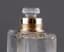 PERFUME FLACON WITH BLUE AND WHITE ENAMEL
 ON SILVER WITH CARTIER LID, 1927