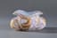 ART NOUVEAU STYLE RUFFLED RIM VASE WITH
GOLD DECORATION, EARLY 20TH CENTURY