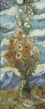 DAVID BURLIUK (1884-1956)
Bouquet of flowers with a mountain landscape