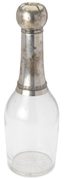 GROUP OF THREE EUROPEAN CRYSTAL DECANTERS AND BOTTLES WITH SILVER MOUNTS