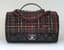 CHANEL AIRLINES COLLECTION
Tweed and Quilted Aged Calfskin, CC Top Handle Medium
Flap Bag Silver hardware, limited edition, 2016-2017