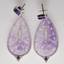 Pair of earrings
Lavender jade earrings. Set with diamonds and amethyst