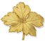 ENSEMBLE PENDENTIF CAMÉE EN OR JAUNE 18K ET BROCHE FEUILLE PLAQUÉE OR JAUNE 18K