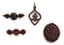 SET OF GARNET BROOCHES AND PENDENT