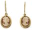 18K YELLOW GOLD AND CAMEO EARRINGS