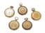 SET OF FIVE GOLD AND GOLD-PLATED OPEN FACE POCKET WATCHES