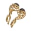 14K YELLOW GOLD AND TAHITI PEARL PENDANT EARRINGS