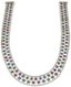 COLLIER AJOURÉ EN OR GRIS 14K, DIAMANTS, RUBIS, SAPHIRS ET ÉMERAUDES