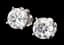 18K WHITE GOLD, DIAMOND STUD EARRINGS (WITH CERTIFICATE)