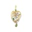 RUSSIAN ART NOUVEAU GOLD, PERIDOT AND DIAMOND PENDANT