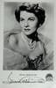 JOAN FONTAINE (1917-2013),
AUTOGRAPHED POSTCARD AND MANUSCRIPT NOTE SIGNED