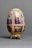 PORCELAIN EASTER EGG WITH RELIGIOUS DECORATION AND SAINT JEAN-PAUL II