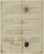 VOLKONSKY PETR MIKHAILOVICH (1776-1852)
Protection certificate signed issued by Mr. Bourgeois in Troyes. [France], 1 February 1814.