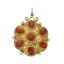 PENDENTIF VINTAGE EN OR JAUNE 18K CORAIL ET PERLES