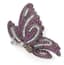‘BUTTERFLY’ 18K WHITE GOLD, DIAMOND AND RUBY PENDANT BROOCH