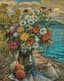 DAVID BURLIUK (1884-1956)
Flowers and fruits on the beach