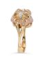 BAGUE EN OR ROSE ET GRIS 18K, QUARTZ ROSE ET DIAMANTS