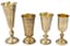 SET OF FOUR RUSSIAN SILVER-GILT SHOT GLASSES, LATE 19TH CENTURY