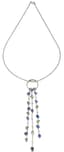 18K WHITE GOLD DIAMOND AND SAPPHIRE NECKLACE