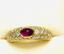 18K GOLD, RUBY AND DIAMOND RING, CARTIER