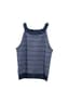 CHANEL BY KARL LAGERFELD SPRING 2017
Knit sleeveless top with CC buttons at shoulders