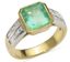 18K YELLOW AND WHITE GOLD, 3.38 CT. COLOMBIAN EMERALD AND DIAMOND RING (WITH CERTIFICATE)