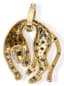 ‘PANTHER’ 18K YELLOW AND WHITE GOLD, DIAMOND AND SAPPHIRE PENDANT