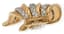BOUCHERON ‘PALMETTE’ 18K YELLOW GOLD, PLATINUM AND DIAMOND RING AND BROOCH, 1950s - 1960s