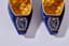 DOLCE & GABBANA
Navy blue velvet high heels with embroidered logo