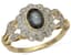 14K YELLOW GOLD, DIAMOND AND SAPPHIRE RING