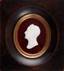 Profile le bust of Emperor Nicholas I
biscuit, velvet, bronze, gilding