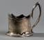 SILVER CUP HOLDER WITH FRORAL DECORATION