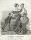 EMPRESS ALEXANDRA FEODOROVNA WITH HER CHILDREN: ALEXANDER NIKOLAEVICH, THE FUTURE EMPEROR, AND MARIA NIKOLAEVNA.
Lithography. By Brano, based on the original by George Dow (1781-1829), circa 1830