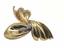 YELLOW GOLD RIBBON BROOCH